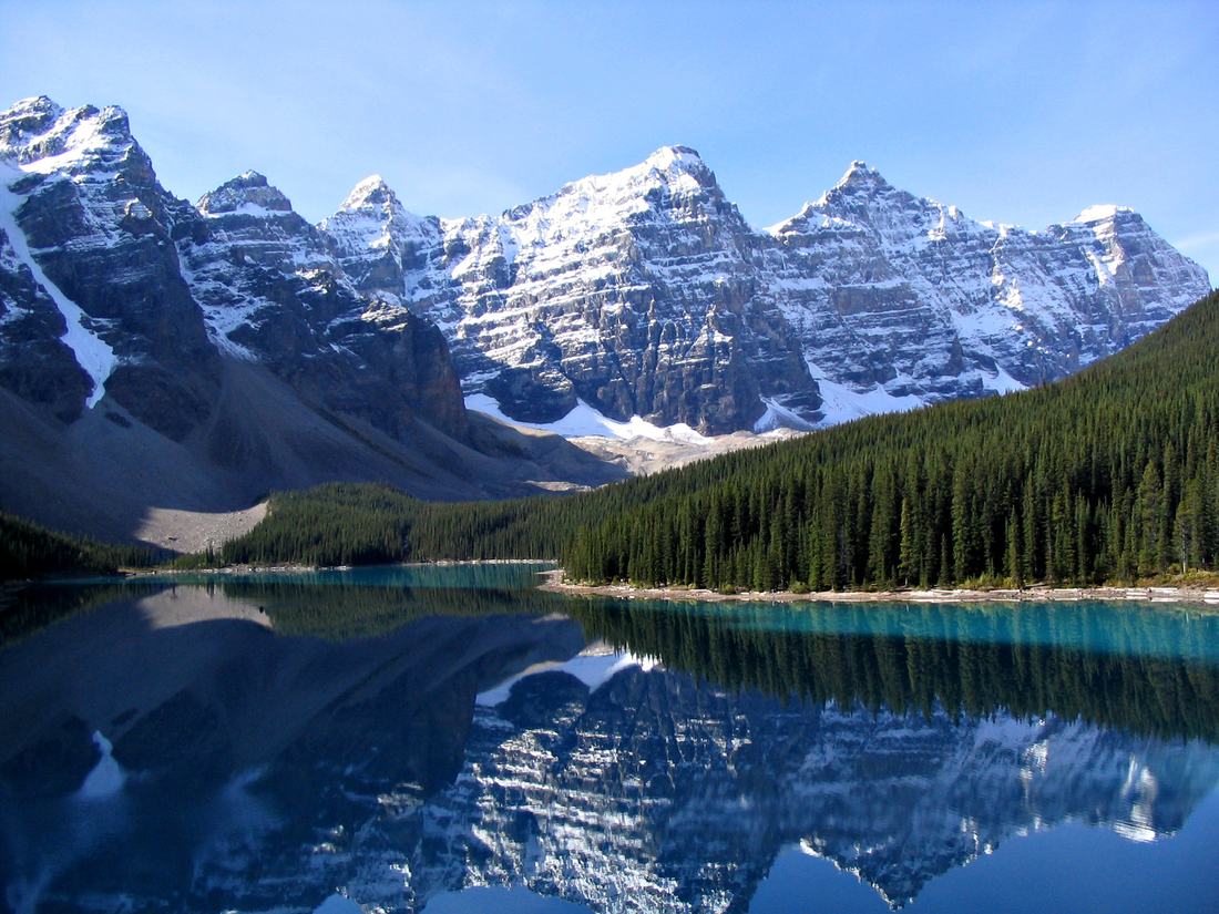 Moraine Lake in the mountains
