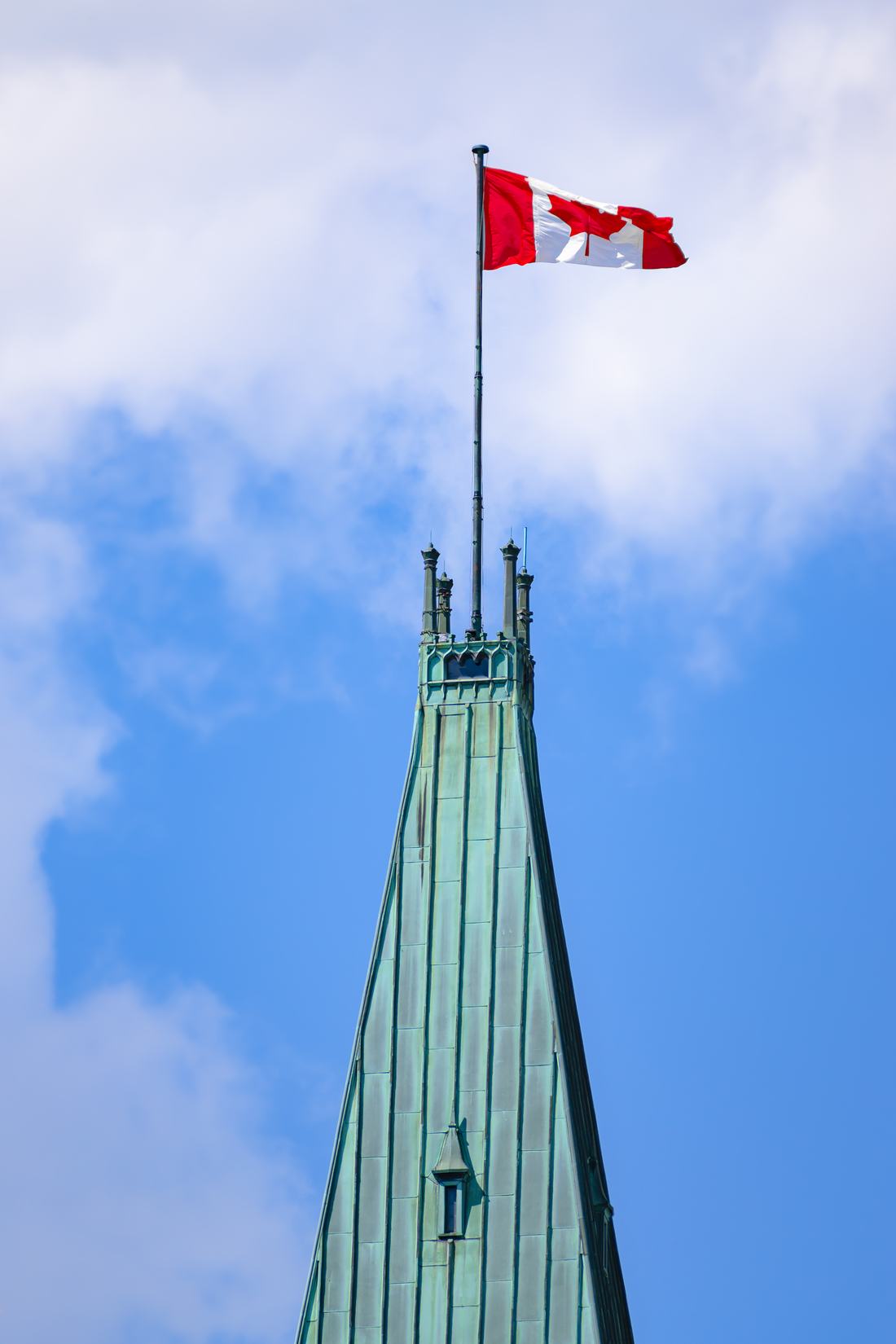 The Peace Tower in Ottawa, close up