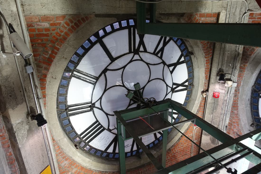 The clock tower at the Old Port of Montreal